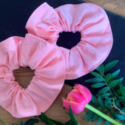 Chouchou artisanal Flanelle - Accessoire unique pour cheveux