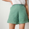 Short vert uni - Coupe classique et taille haute | Flanelle
